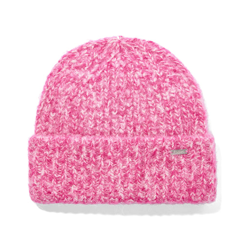Isabella Supersoft Chunky Knit Beanie - Rich Pink Melange
