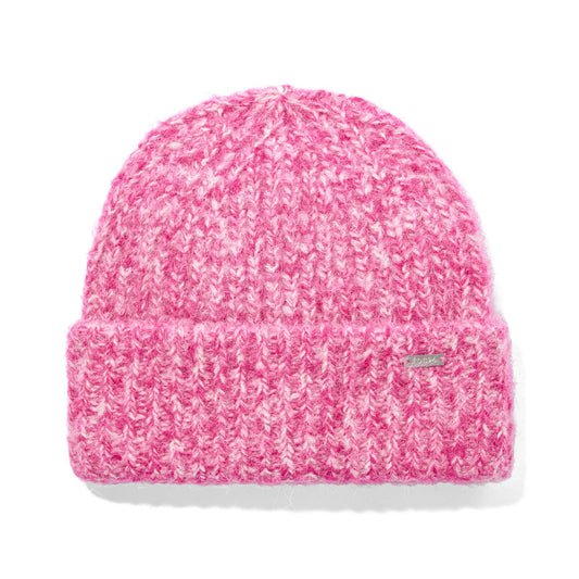 Isabella Supersoft Chunky Knit Beanie - Rich Pink Melange
