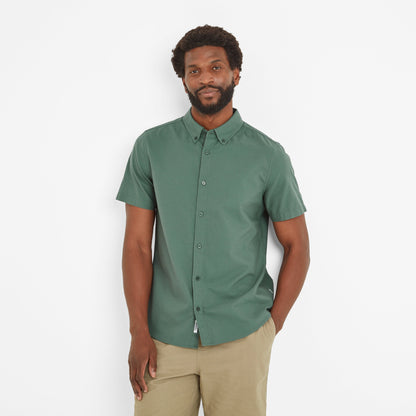 Jayden Mens 100% Cotton Short Sleeve Shirt - Light Forest
