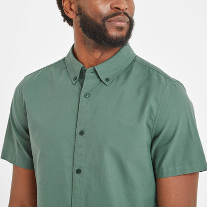 Jayden Mens 100% Cotton Short Sleeve Shirt - Light Forest