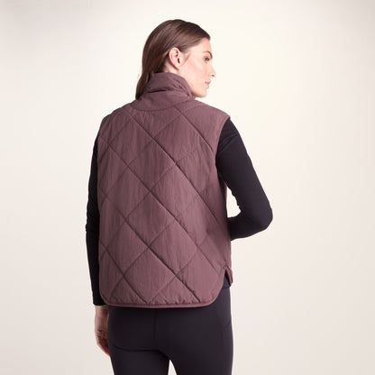 Juni Womens Relaxed Fit Shower Resistant Insulated Gilet - Dark Mauve