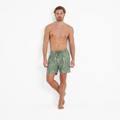 Kai Mens Swimshorts - Pistachio Palm Print