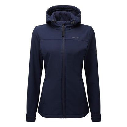 Keld Womens Shower Resistant Hooded Softshell Jacket - Navy