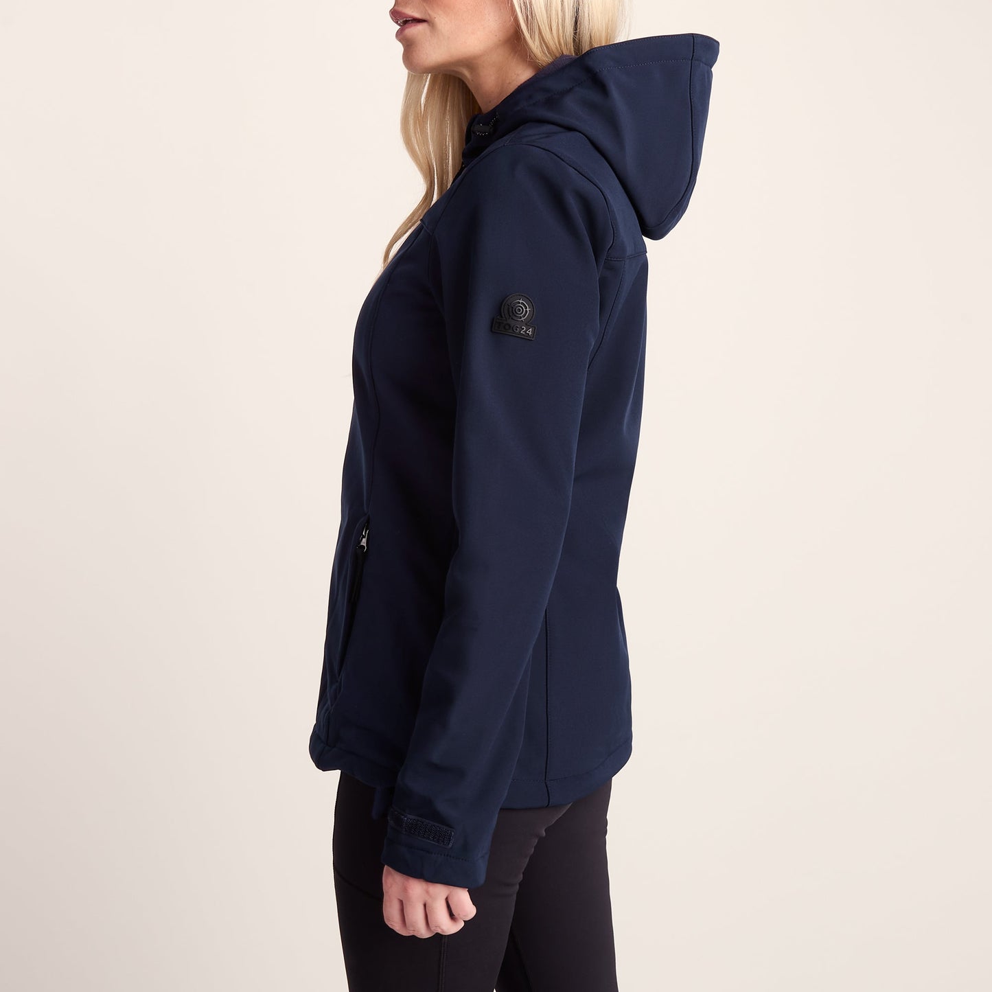 Keld Womens Shower Resistant Hooded Softshell Jacket - Navy