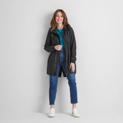 Kilnsey Womens Waterproof Jacket - Washed Black Dash Print