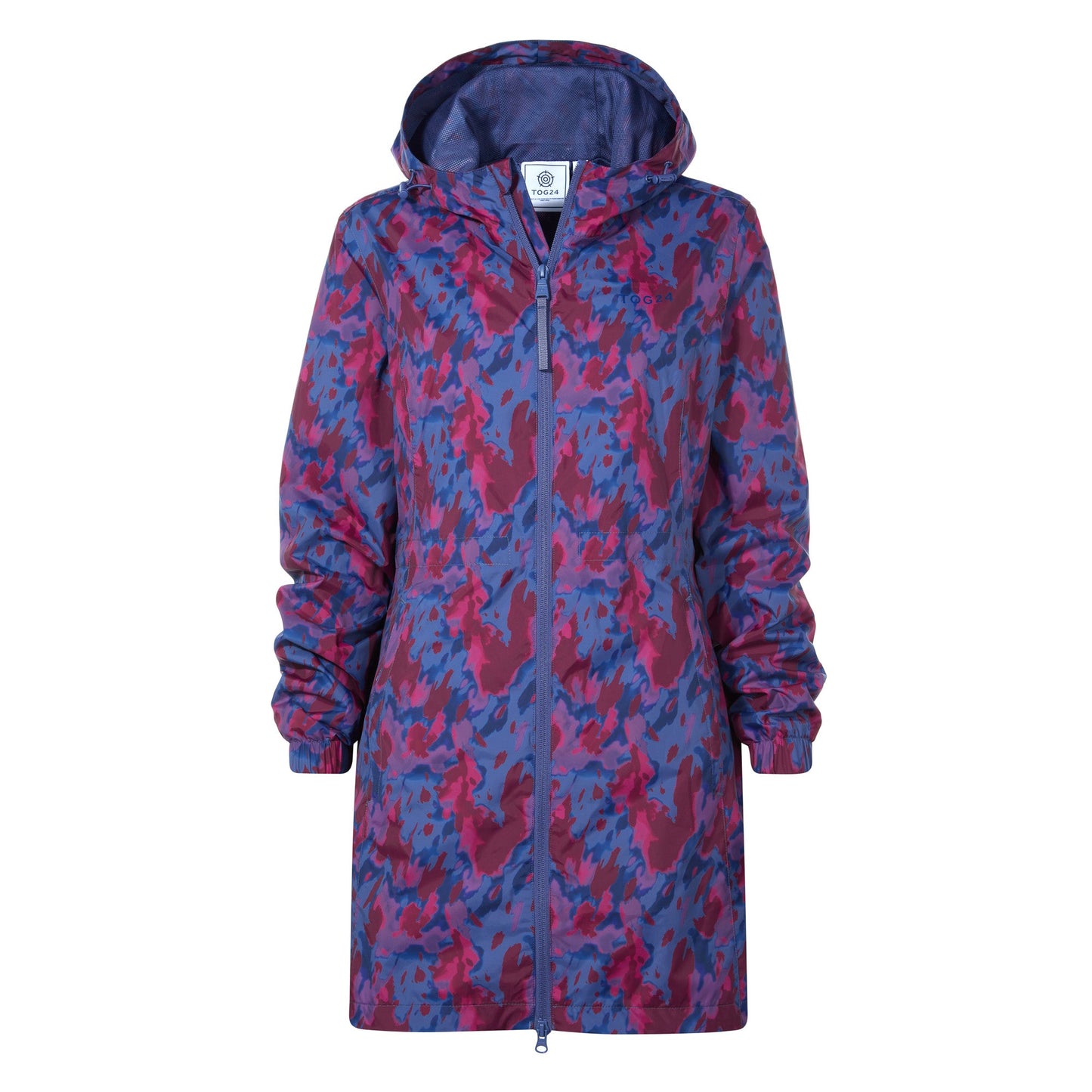 Kilnsey Womens Waterproof Jacket - Oxford Blue Abstract Print