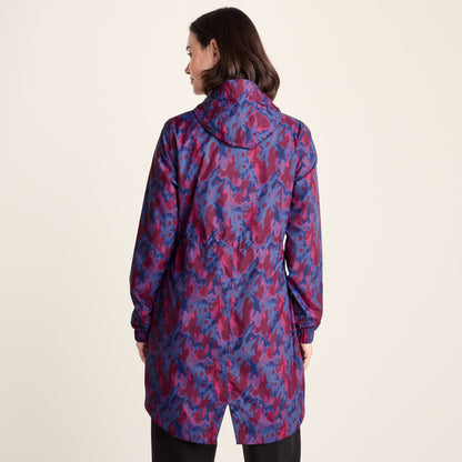 Kilnsey Womens Waterproof Jacket - Oxford Blue Abstract Print