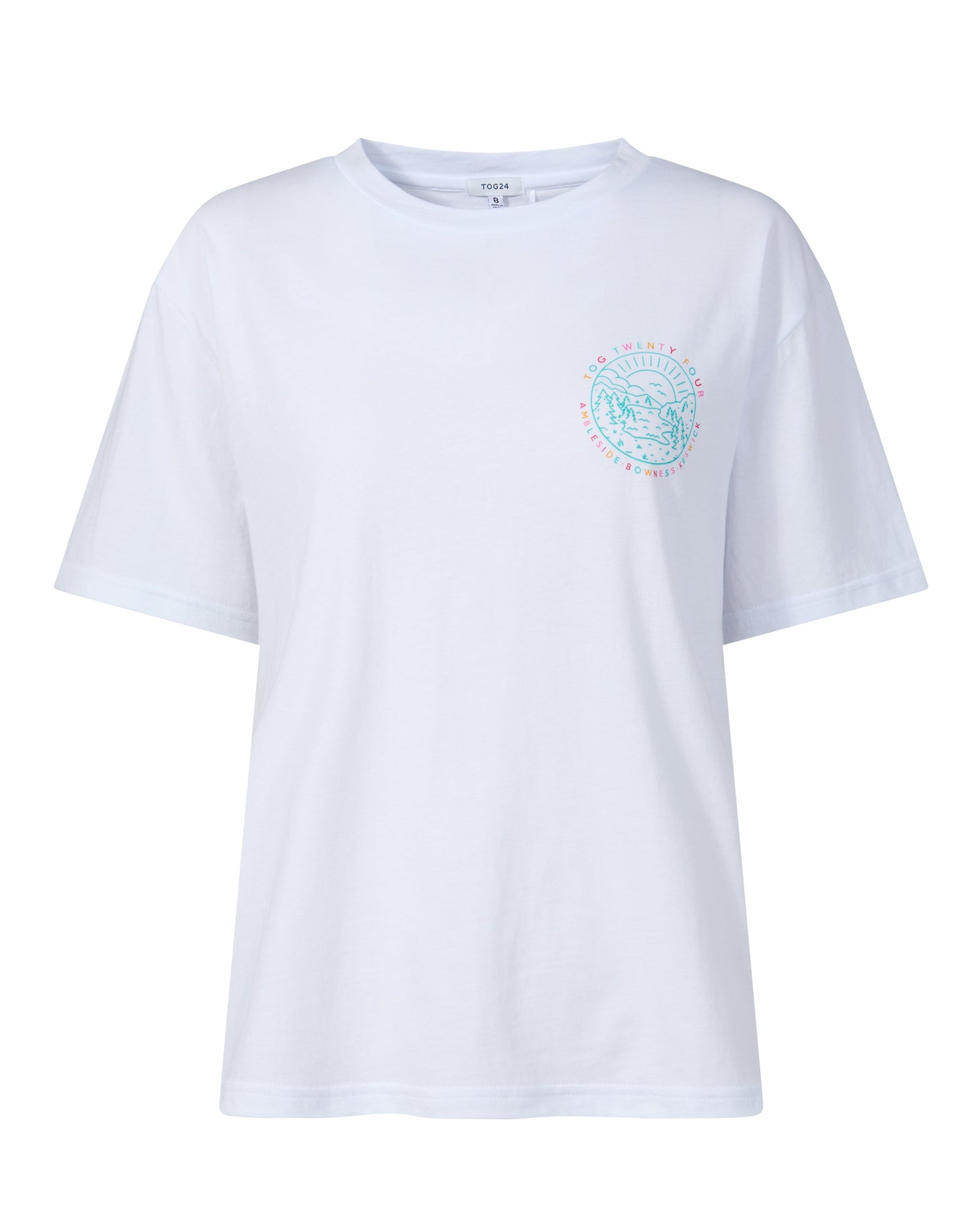 Lakeside Womens 100% Cotton Supersoft Relaxed Fit T-Shirt - Optic White