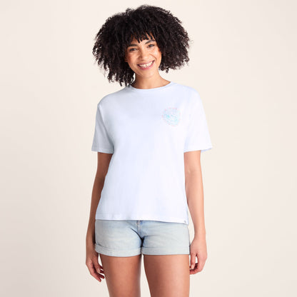 Lakeside Womens 100% Cotton Supersoft Relaxed Fit T-Shirt - Optic White