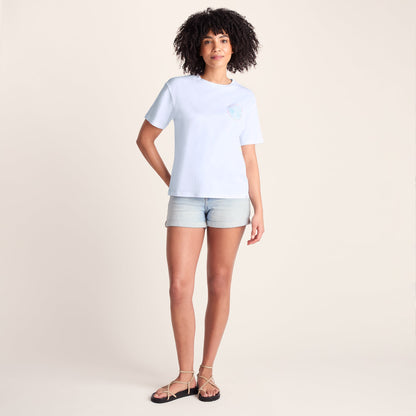 Lakeside Womens 100% Cotton Supersoft Relaxed Fit T-Shirt - Optic White