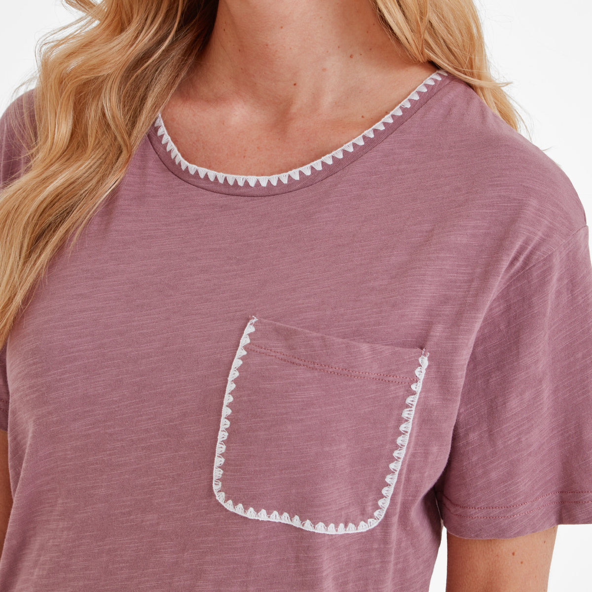 Liana Womens 100% Cotton Supersoft T-Shirt - Mauve