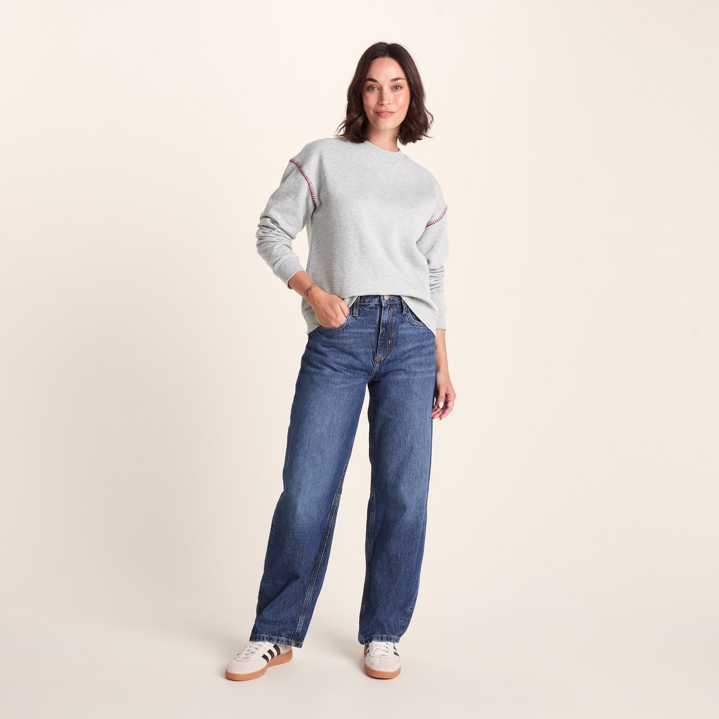 Lillia Womens Supersoft Sweat - Light Grey Marl