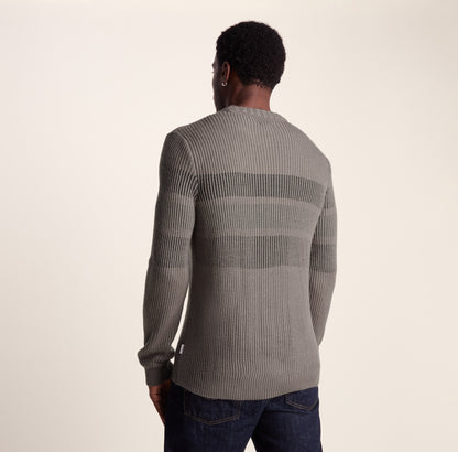 Leonard Mens Chunky Knitted Jumper - Mid Grey