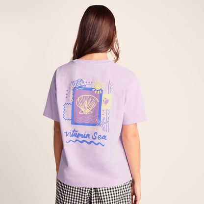 Lupin Womens Relaxed Fit Supersoft Emmy Lupin T-Shirt -  Lilac Blossom