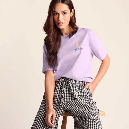 Lupin Womens Relaxed Fit Supersoft Emmy Lupin T-Shirt -  Lilac Blossom