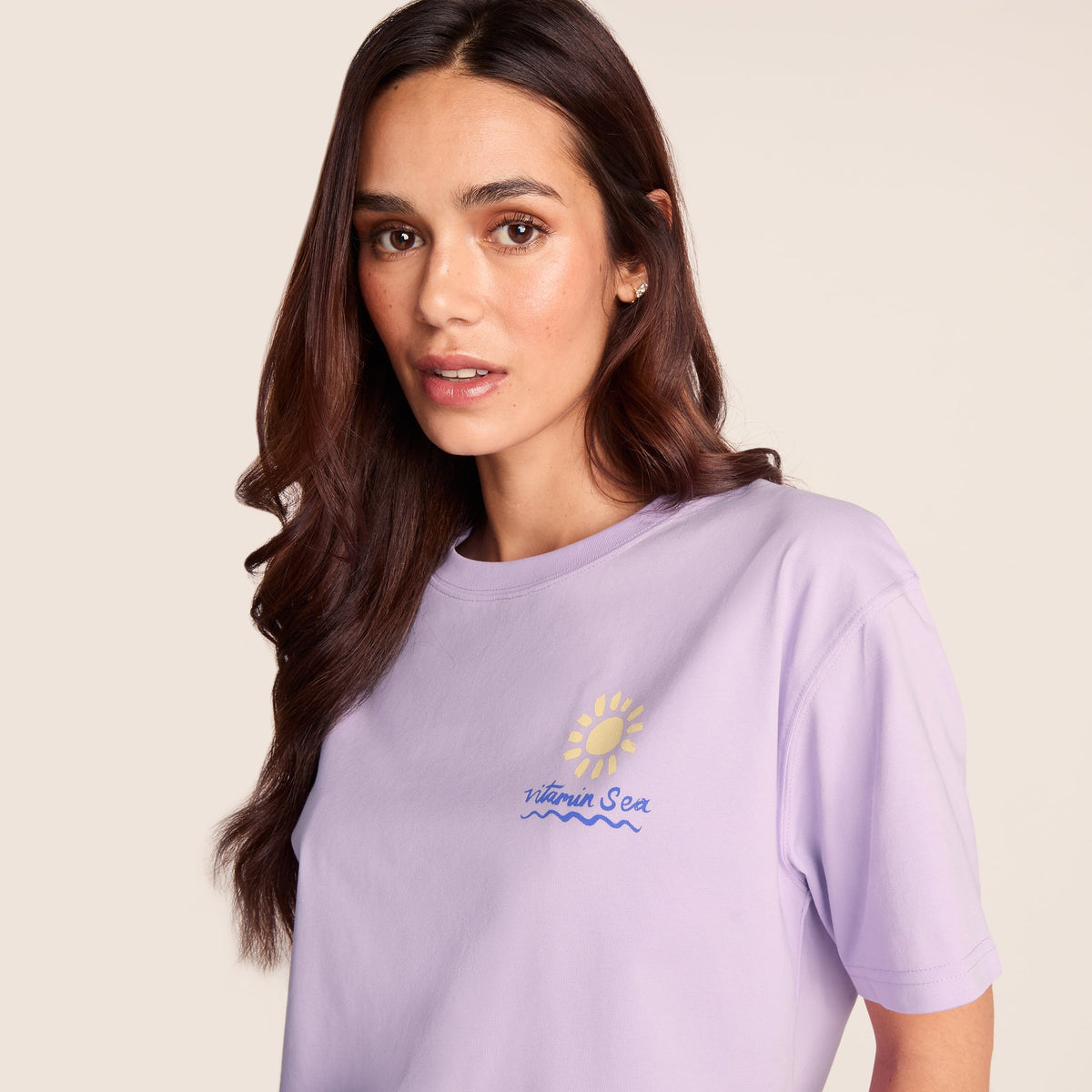 Lupin Womens Relaxed Fit Supersoft Emmy Lupin T-Shirt -  Lilac Blossom