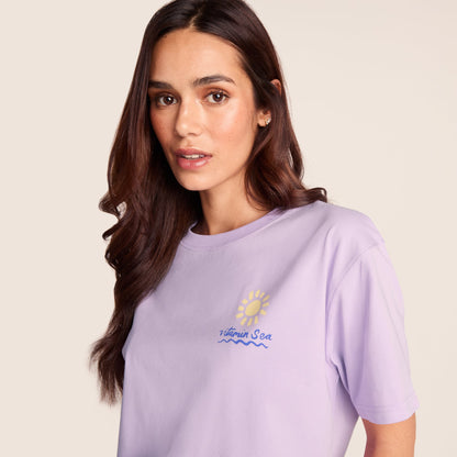 Lupin Womens Relaxed Fit Supersoft Emmy Lupin T-Shirt -  Lilac Blossom