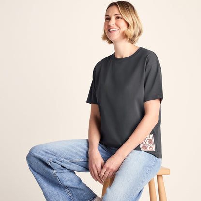 Margot Womens Supersoft Premium Relaxed Fit T-Shirt - Deep Slate