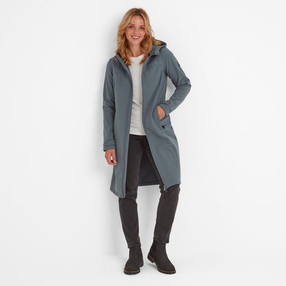 Marina Womens Long Water Resistant Softshell Jacket - Graphite