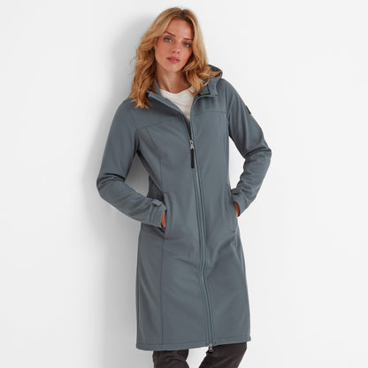 Marina Womens Long Water Resistant Softshell Jacket - Graphite