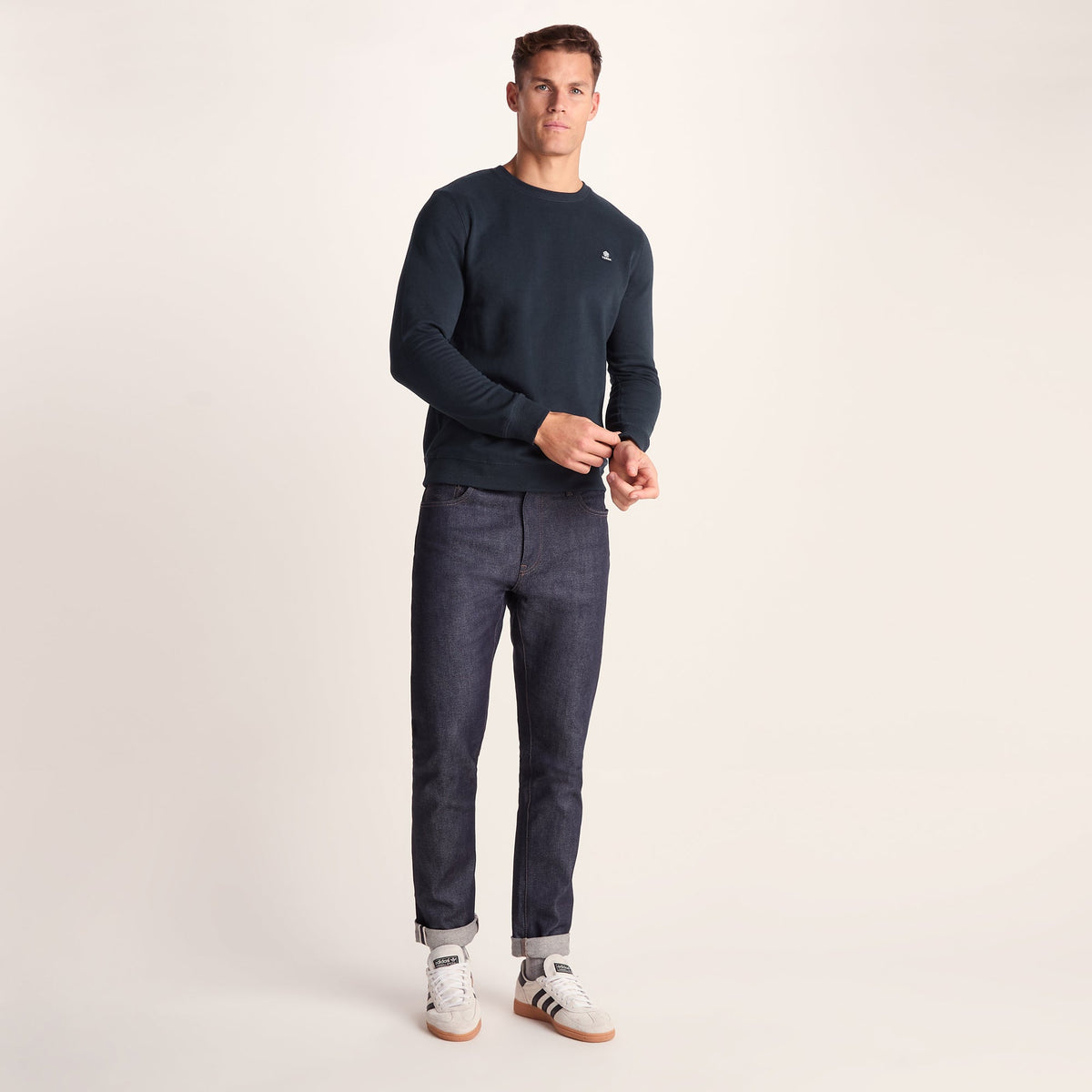 Mellor Mens Supersoft Cotton Rich Sweat - Dark Indigo