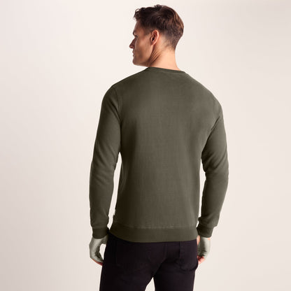 Mellor Mens Supersoft Cotton Rich Sweat - Dark Khaki
