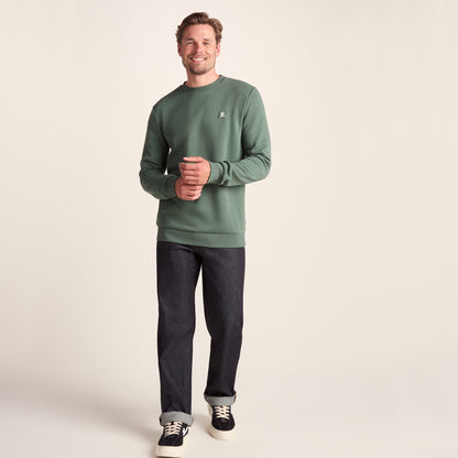 Mellor Mens Supersoft Cotton Rich Sweat - Light Forest