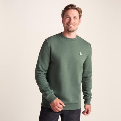 Mellor Mens Supersoft Cotton Rich Sweat - Light Forest
