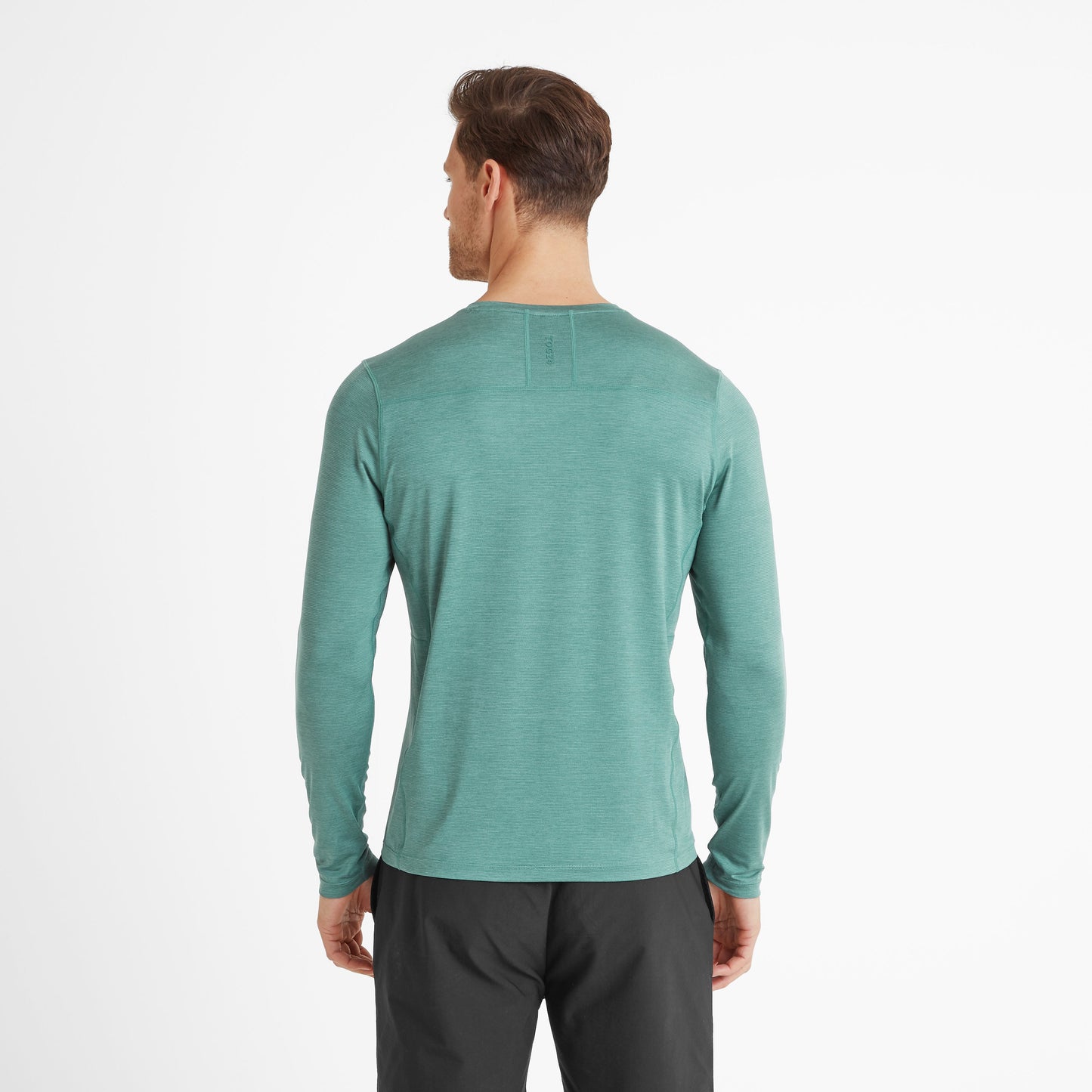 Mittel Mens Long Sleeve Performance Top - Seafoam Green Marl