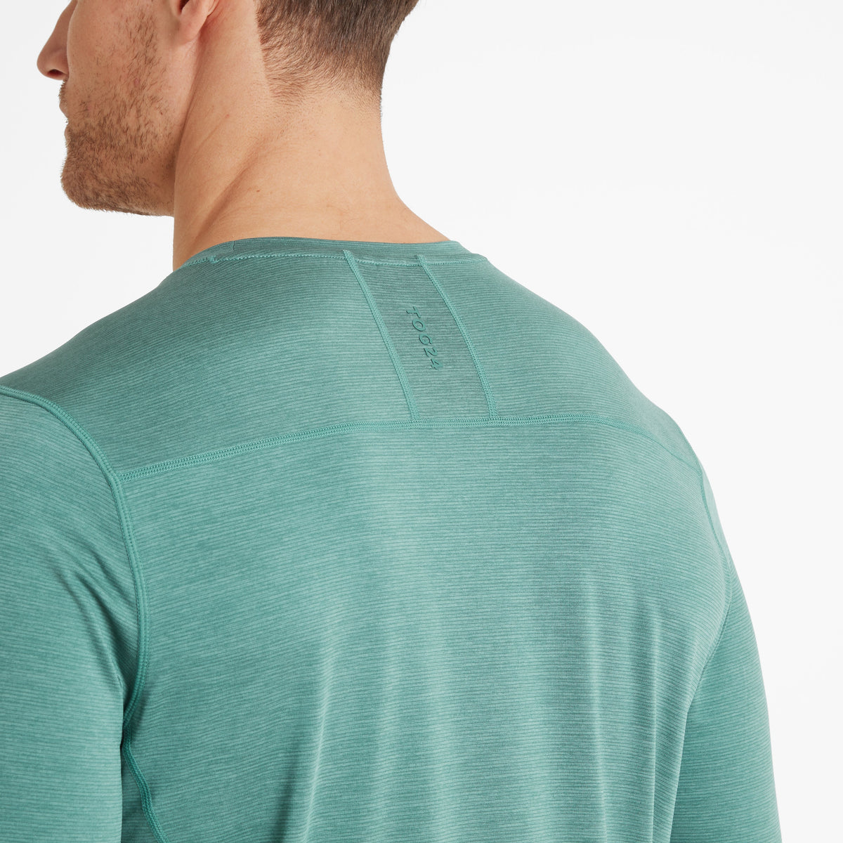Mittel Mens Long Sleeve Performance Top - Seafoam Green Marl