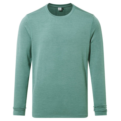 Mittel Mens Long Sleeve Performance Top - Seafoam Green Marl