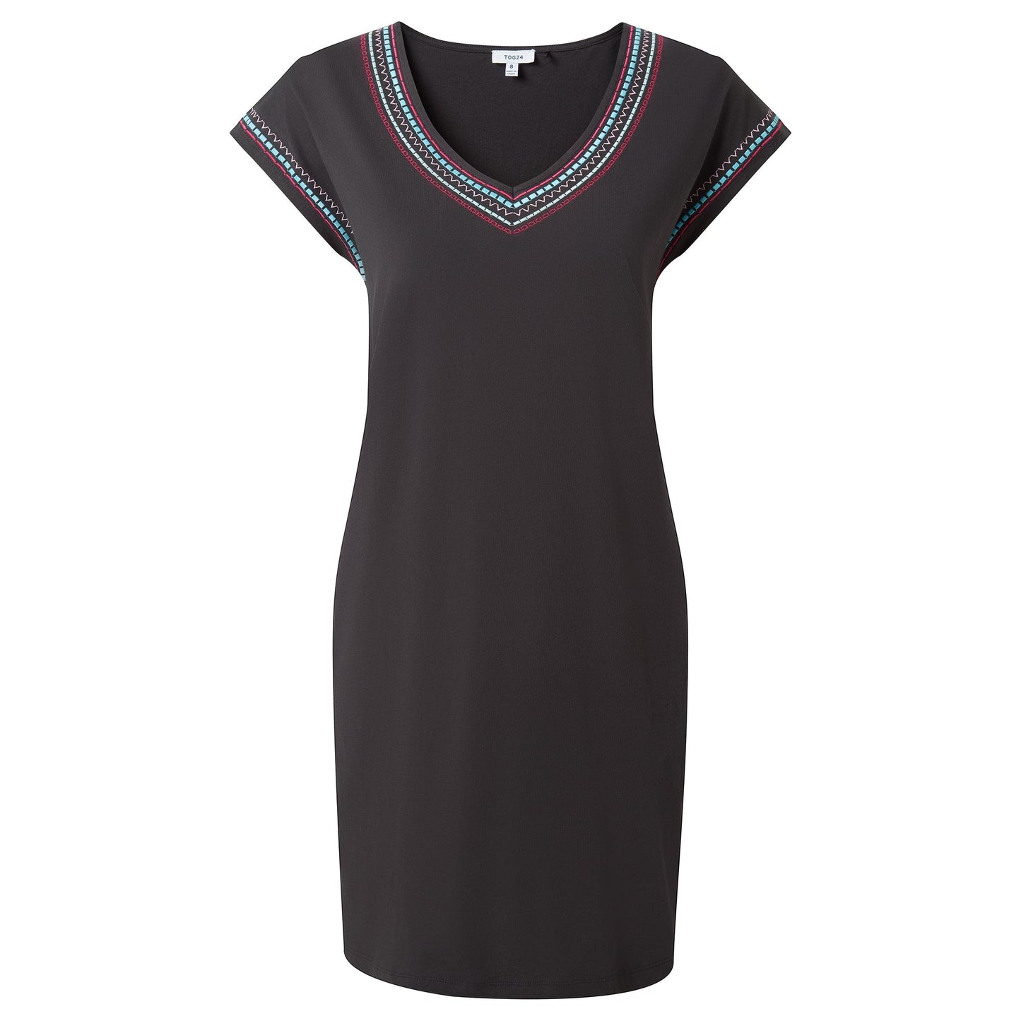 Nicolette Womens Jersey  Dress - Washed Black
