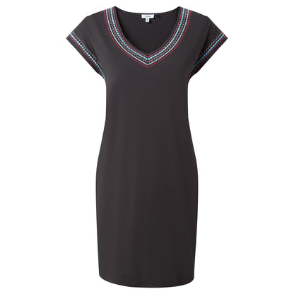 Nicolette Womens Jersey  Dress - Washed Black