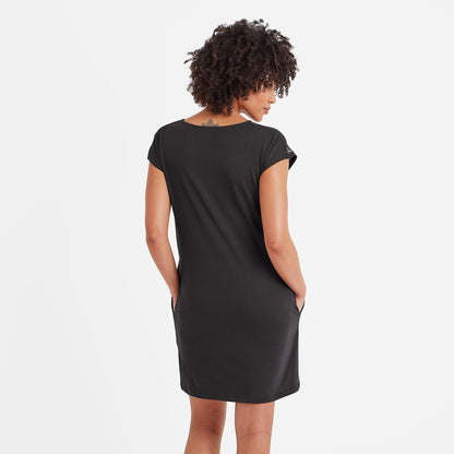 Nicolette Womens Jersey  Dress - Washed Black