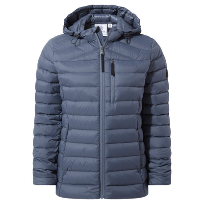 North Womens RDS Certified Down Hooded Jacket - Blue Stone