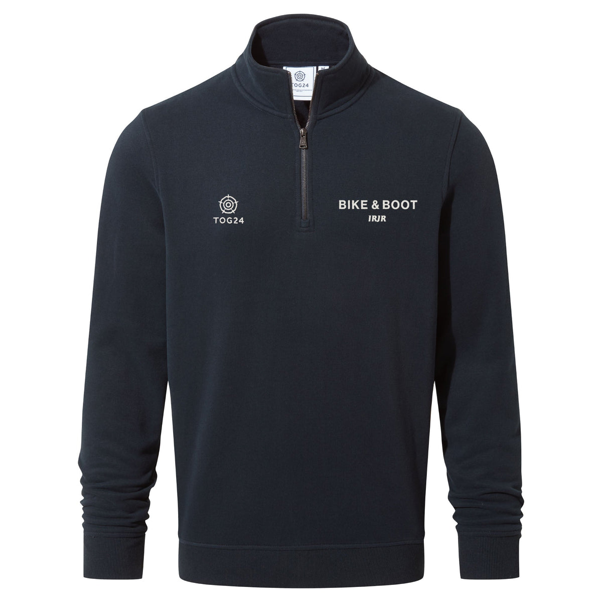 Bike & Boot Mens - Oakenshaw 1/4 Zip Neck Dark Indigo