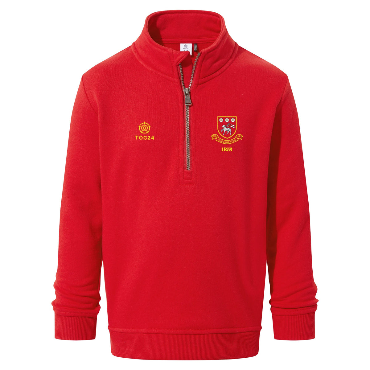Cleckheaton RUFC Kids - Oakenshaw 1/4 Zip Neck Jalapeno Red