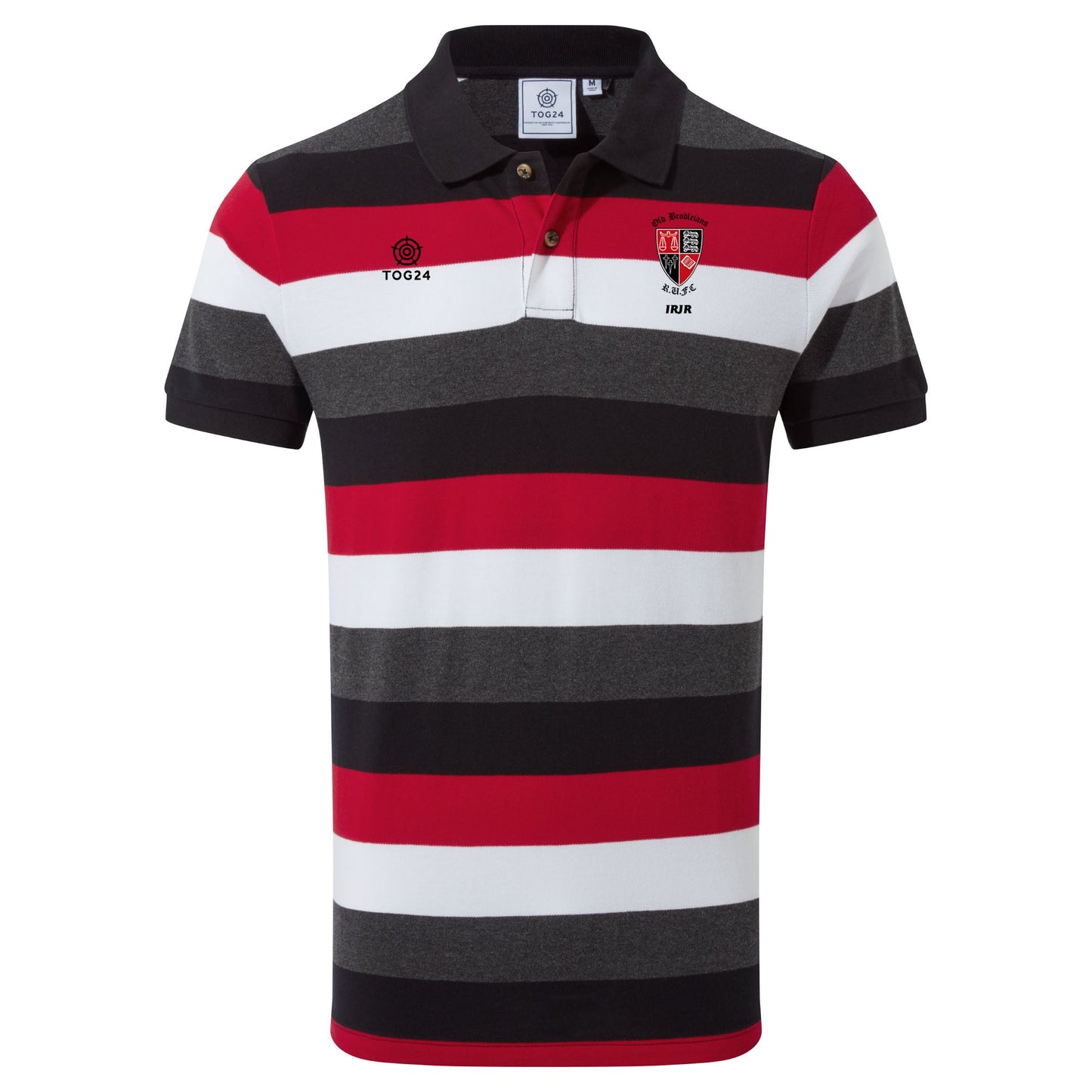 Old Brodleians Mens - Oxenhope Polo Shirt Black/Red/White