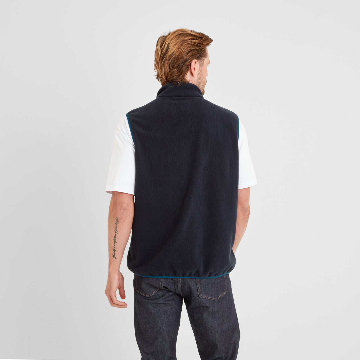 Pensford Mens Microfleece Gilet - Dark Indigo/Petrol Green