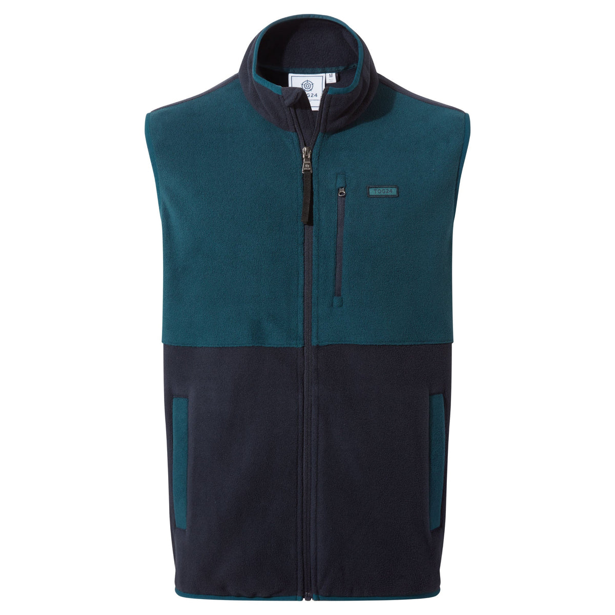 Pensford Mens Microfleece Gilet - Dark Indigo/Petrol Green