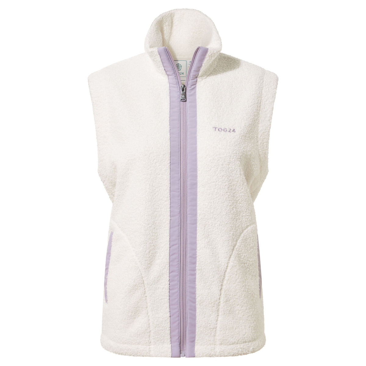 Peyton Womens Relaxed Fit Sherpa Fleece Gilet - Vanilla