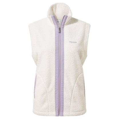 Peyton Womens Relaxed Fit Sherpa Fleece Gilet - Vanilla