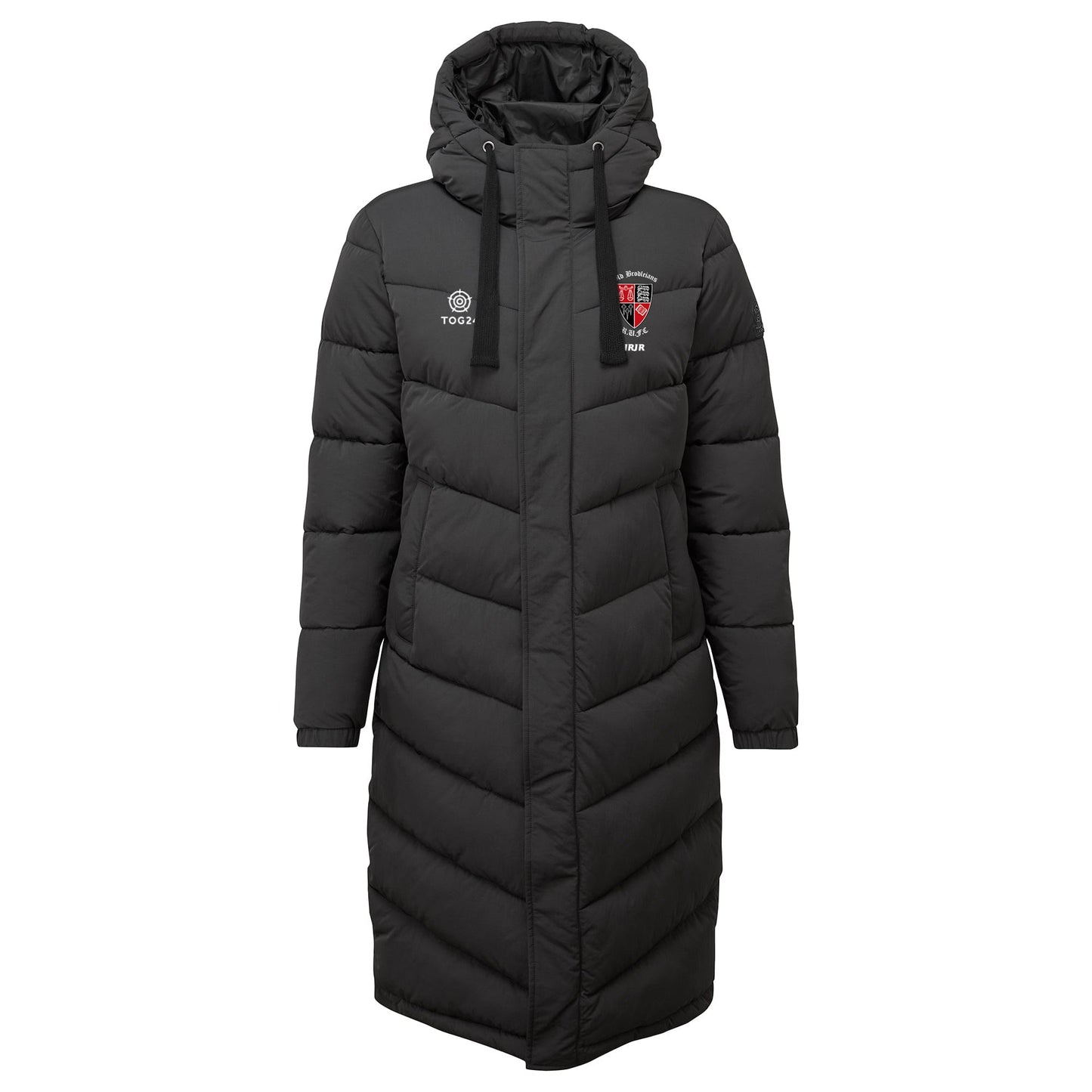 Old Brodleians Womens - Raleigh Long Insulated Jacket Washed Black