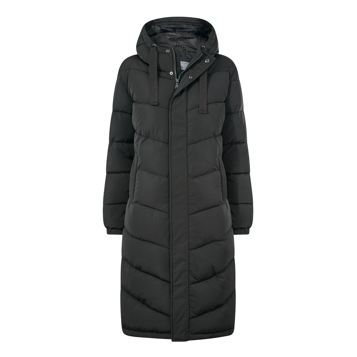 Raleigh Womens Long Insulated Jacket - Washed Black