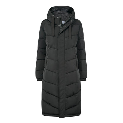 Raleigh Womens Long Insulated Jacket - Washed Black