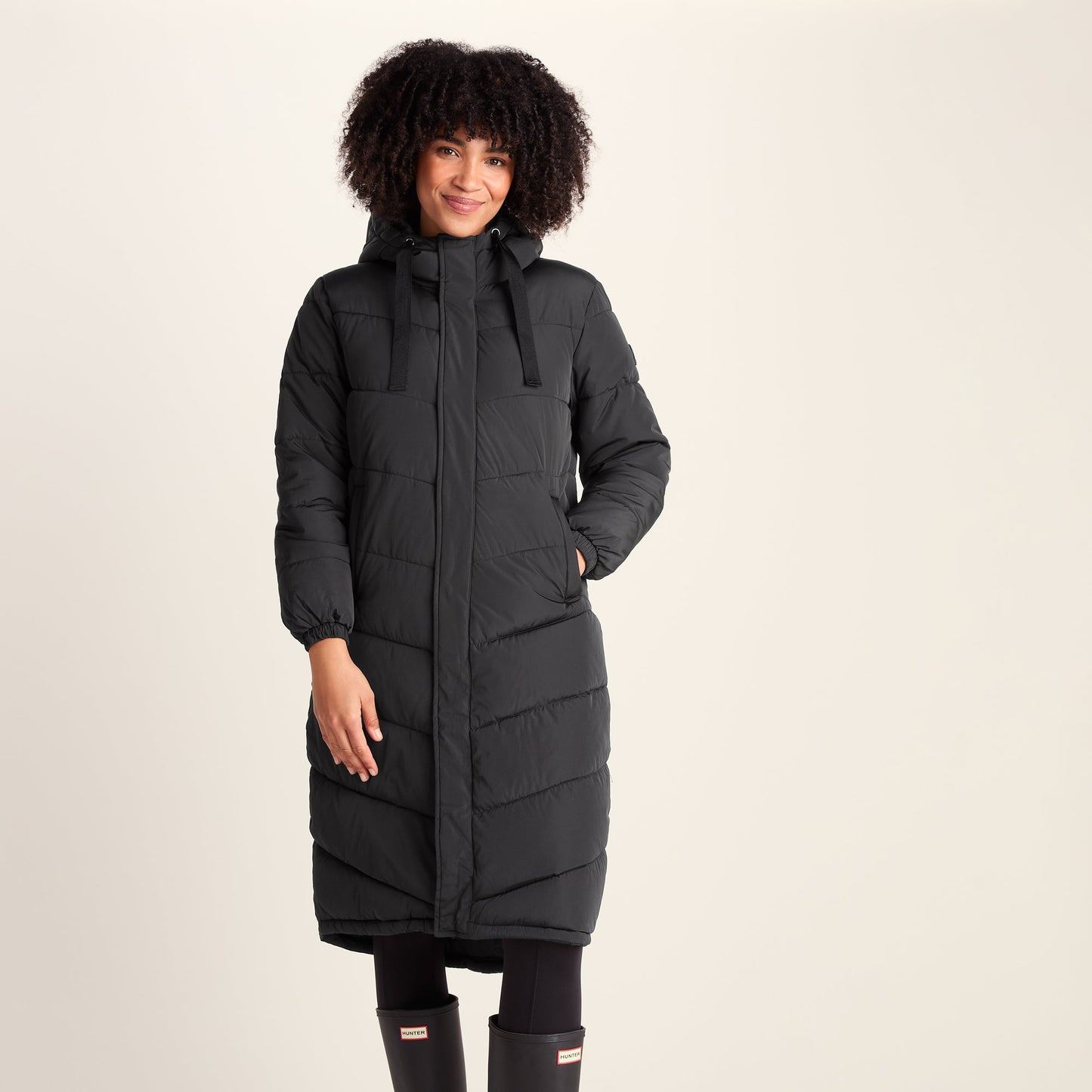 Raleigh Womens Long Insulated Jacket - Washed Black