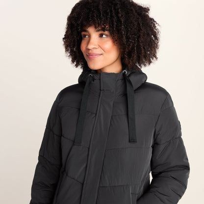 Raleigh Womens Long Insulated Jacket - Washed Black