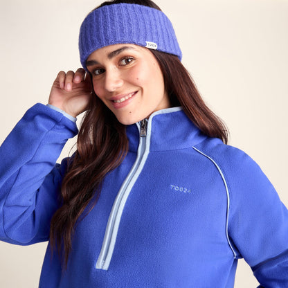 Rawson Womens Relaxed Fit Microfleece Zip Neck - Cobalt Blue