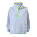 Rawson Womens Relaxed Fit Microfleece Zip Neck - Grey Melange