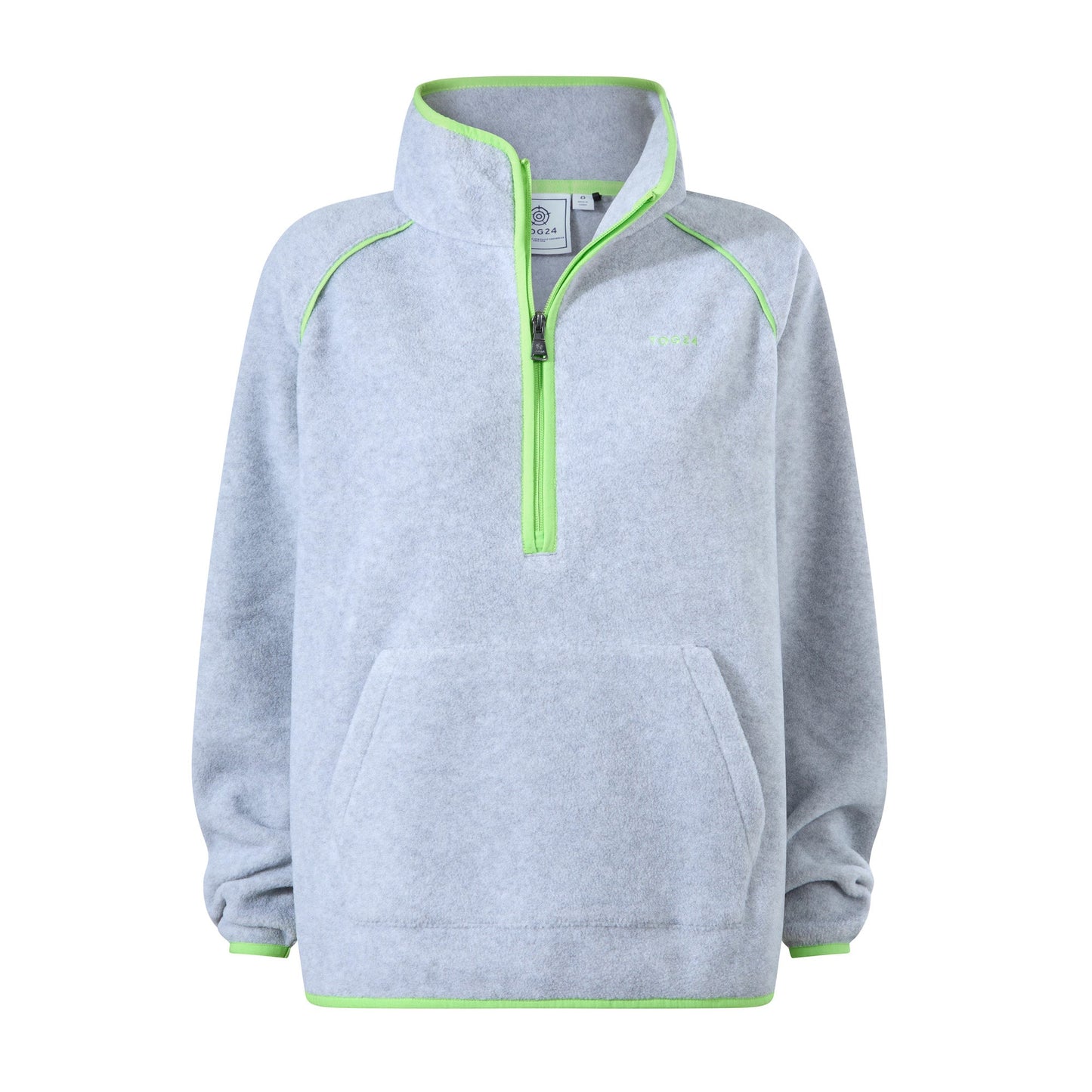 Rawson Womens Relaxed Fit Microfleece Zip Neck - Grey Melange